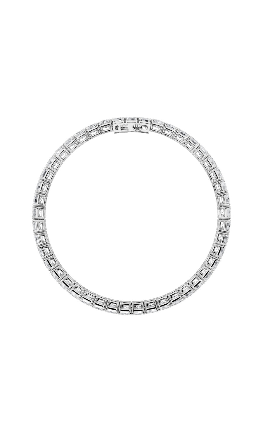 18.5Cttw Emerald Shaped Lab Grown Diamond (F/VS) East West Line Bracelet in 14K Gold
