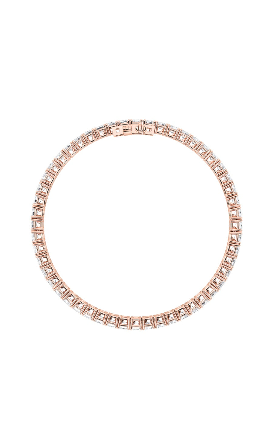 10Cttw Emerald Shaped Lab Grown Diamond (F/VS) East West Line Bracelet in 14K Gold