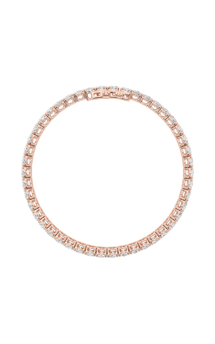 9Cttw Oval Shaped Lab Grown Diamond (G/VS) East West Line Bracelet in 14K Gold