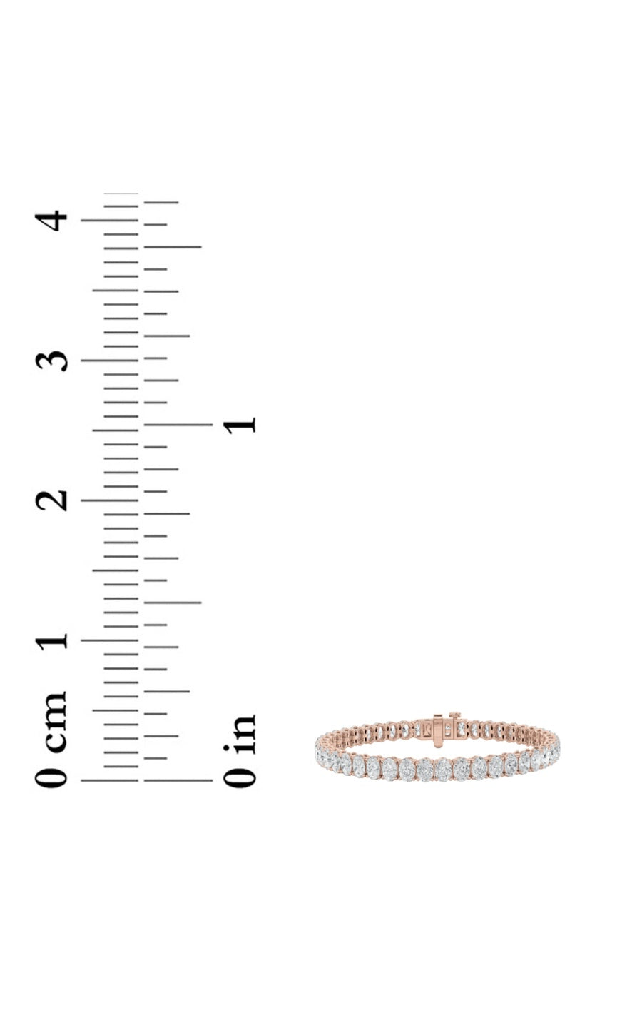 9CTW Oval Shaped Lab Grown Diamond (G/VS) East West Line Bracelet in 14K Gold